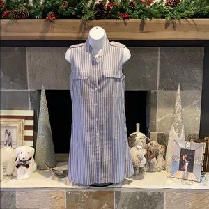 Tyler Boe oxford blue sleeveless dress